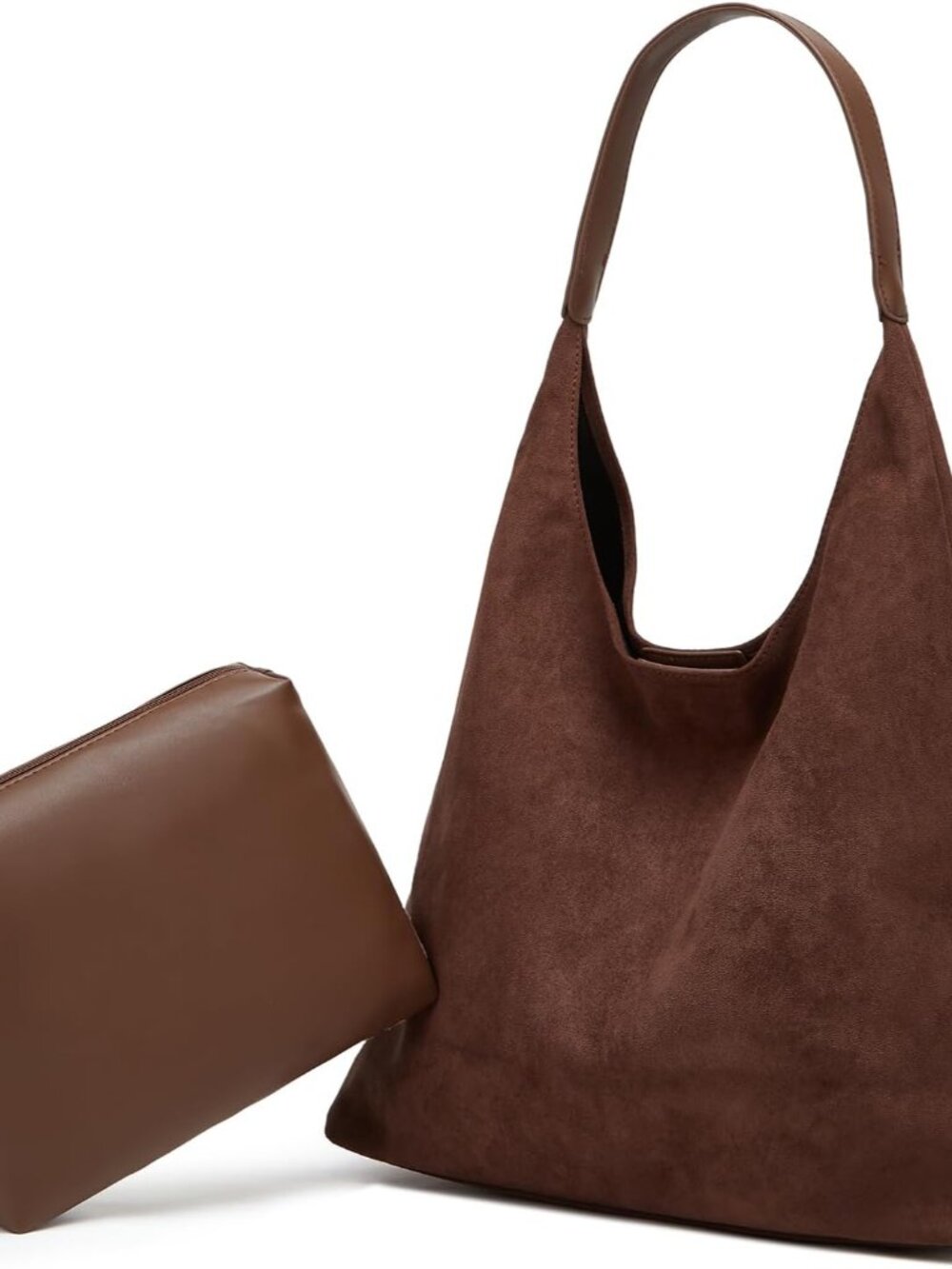 Trendy Suede Tote Bags for Women Work Bags Retro Suede Slouchy Bag Travel Handba